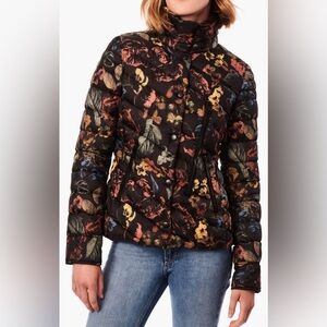 Bernardo Multicolor Floral Puffer Jacket